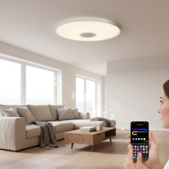 LED Music Ceiling Lights RGB+CW Dimming with Remote Control APP