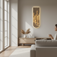 Modern Luxury LED Wall Lamp – Abstract Art Light for Living Room & Corridor Decor