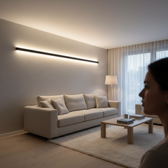 Modern LED Wall Light Black & White – Linear Skyline Scon