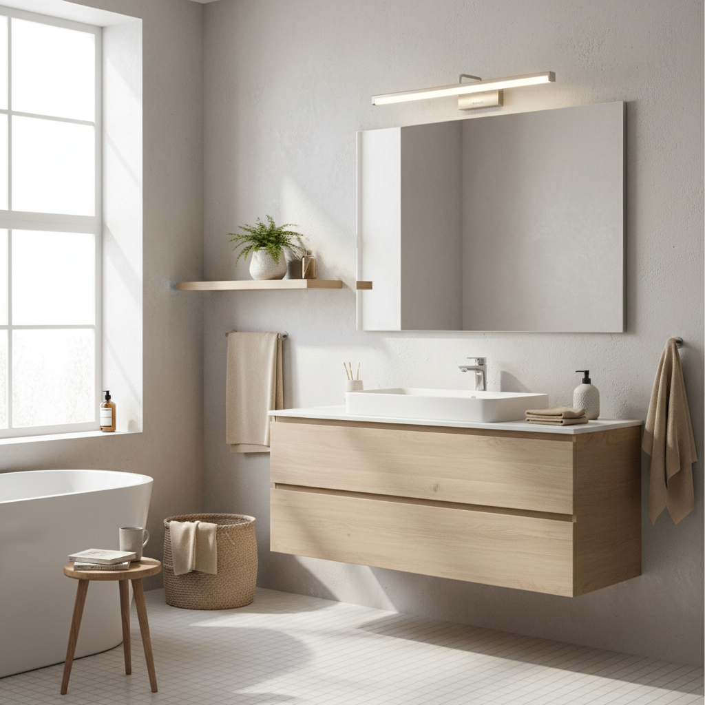 Modern LED Wall Light Bathroom Hardwares Wall Lamp Three Colors Lights