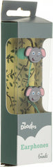 Child-friendly My Doodles Kids Fun Earphones by Phone Base featuring colorful, playful headphone design for children.