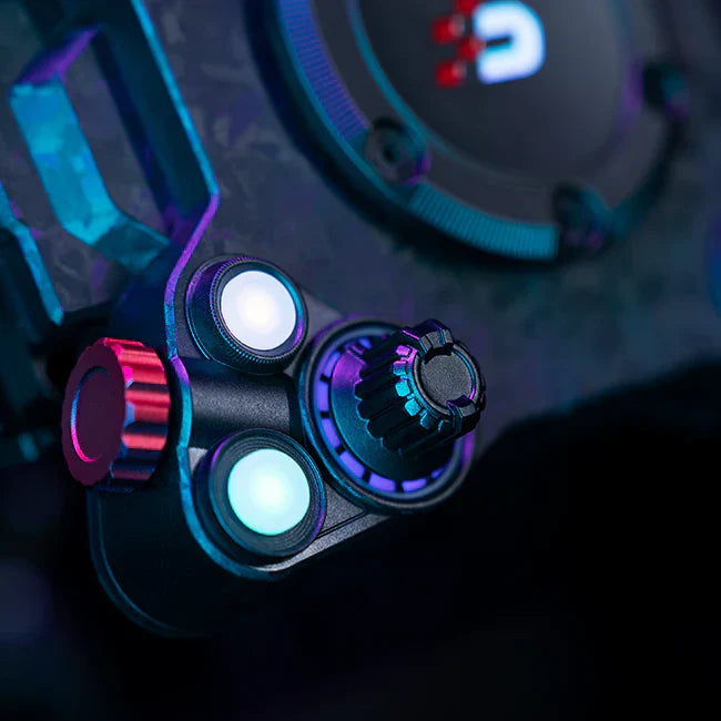 Simagic NEO X Hub modular DIY steering wheel button hub with multiple buttons and customizable controls, designed for racing simulators.