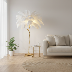 Nordic Ostrich Feather Floor Lamp For Living Room