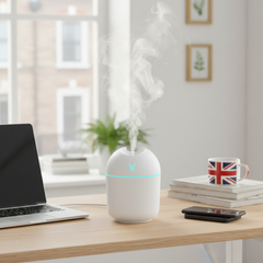 Mini USB Aroma Humidifier – Portable Desktop Mist Diffuser & Air Purifier