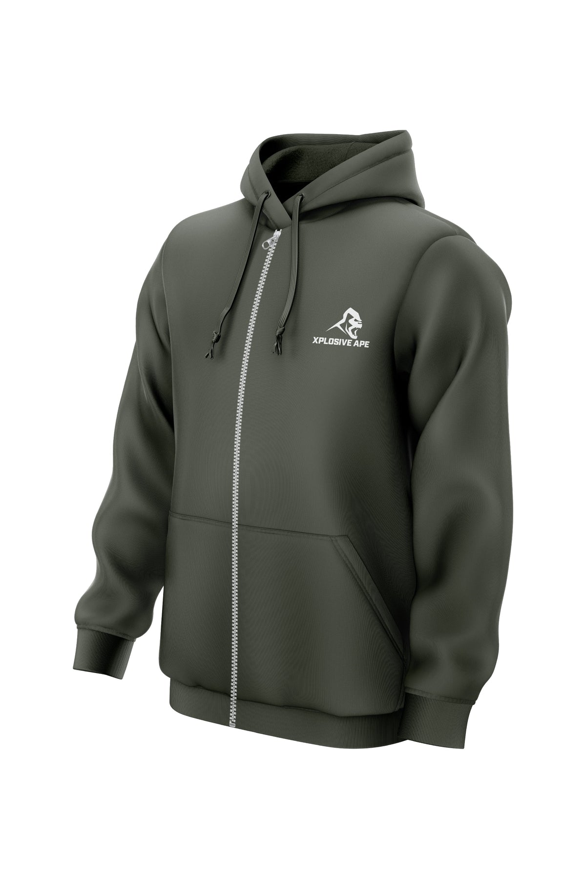 XAPE Prime V2 Zip Hoodie - Olive Green