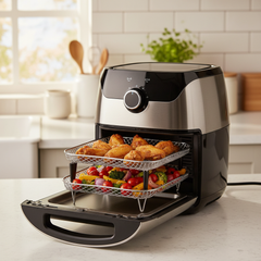Choice Stainless Steel Air Fryer Rack Three Layer For Home Cooks Expand Cooking Capacity