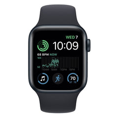 Refurbished Apple Watch SE 2022 40mm smartwatch by RefurbPhone, showing its sleek display and digital watch face.