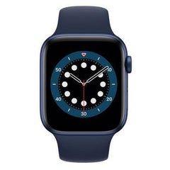 Refurbished Apple Watch Series 6 40mm Cellular smartwatch with black band, unlocked, displayed on a white background.