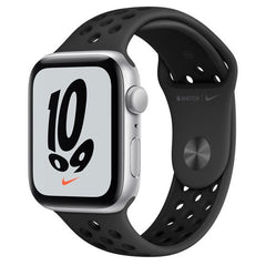 Refurbished Apple Watch Series 6 40mm Nike Edition cellular smartwatch with black band and digital display.
