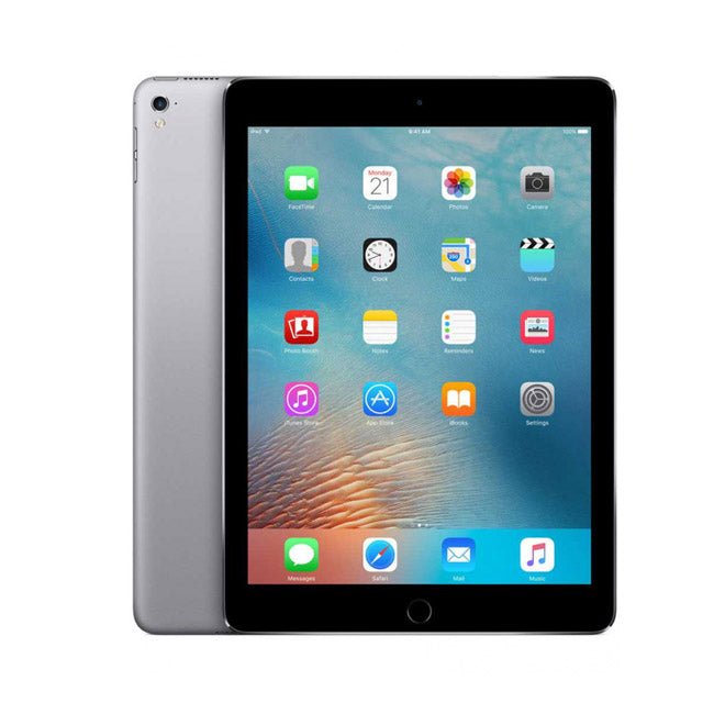 Refurbished iPad 6 (2018) 32GB Wi-Fi + Cellular with Unlocked status, showing front and back views of the tablet.