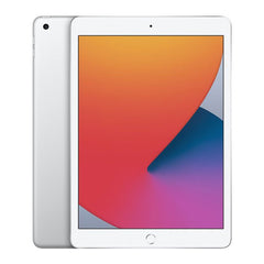 Refurbished iPad 7 (2019) 128GB Wi-Fi + Cellular tablet from RefurbPhone, showing the silver front with screen and side profile.