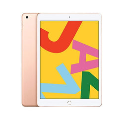 Refurbished iPad 7 (2019) 32GB Wi-Fi from RefurbPhone, showing the tablet's front with screen turned on and sleek design.