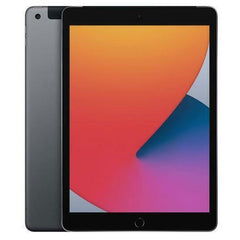 Refurbished iPad 8 (2020) 128GB Wi-Fi from RefurbPhone showing the tablet's front with a sleek design and screen display.