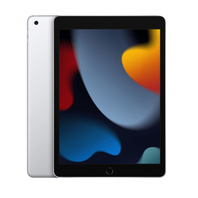 Refurbished iPad 9 (2021) 256GB Wi-Fi tablet by RefurbPhone, showing the sleek silver design and screen display.