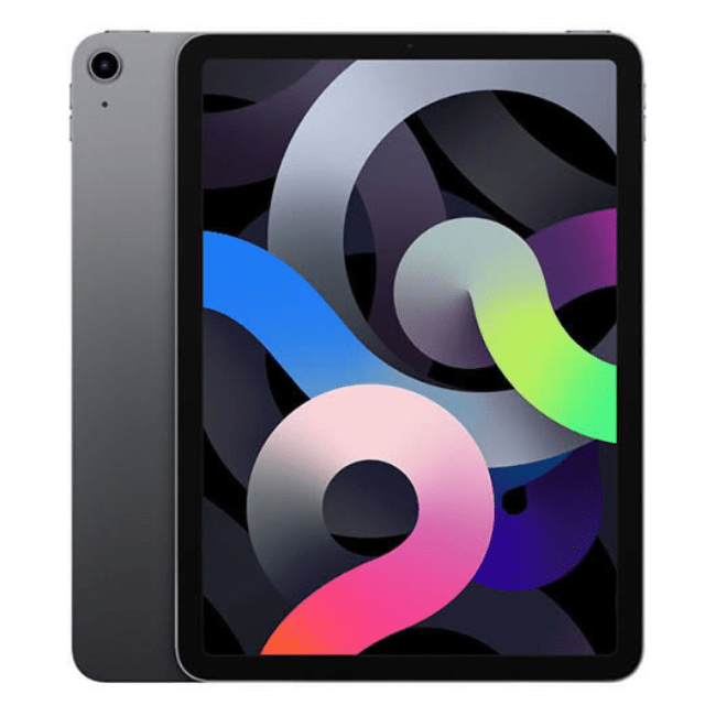 Refurbished iPad Air 4 (2020) 256GB Wi-Fi tablet by RefurbPhone, showing front view with screen on and sleek design.