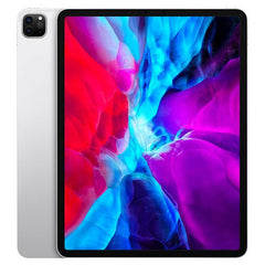 Refurbished iPad Pro 4 12.9-inch 2020 with 128GB Wi-Fi by RefurbPhone, showing the tablet's sleek silver design and screen.