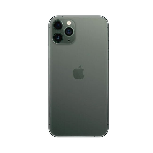 Refurbished iPhone 11 Pro with 512GB storage, unlocked, showing the front display with a sleek design and triple camera setup.