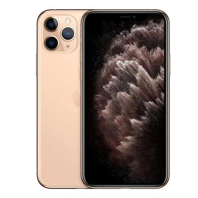 Refurbished iPhone 11 Pro Max 64GB unlocked mobile phone with triple camera system and sleek design.