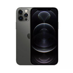 Refurbished iPhone 12 Pro with 128GB storage, unlocked, showing the front display and sleek design.