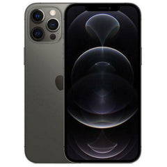Refurbished iPhone 12 Pro Max 128GB unlocked smartphone by RefurbPhone, showing the front display with a sleek design.