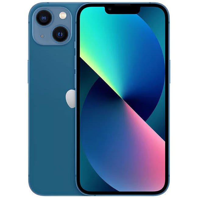 Refurbished iPhone 13 with 512GB storage by RefurbPhone, showing the front and sleek design of the unlocked mobile phone.