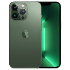 Refurbished iPhone 13 Pro Max 128GB unlocked smartphone with a sleek design and triple-lens camera system.