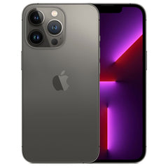 Refurbished iPhone 13 Pro with 128GB storage, unlocked, showing the front display with a sleek design and triple-camera setup.