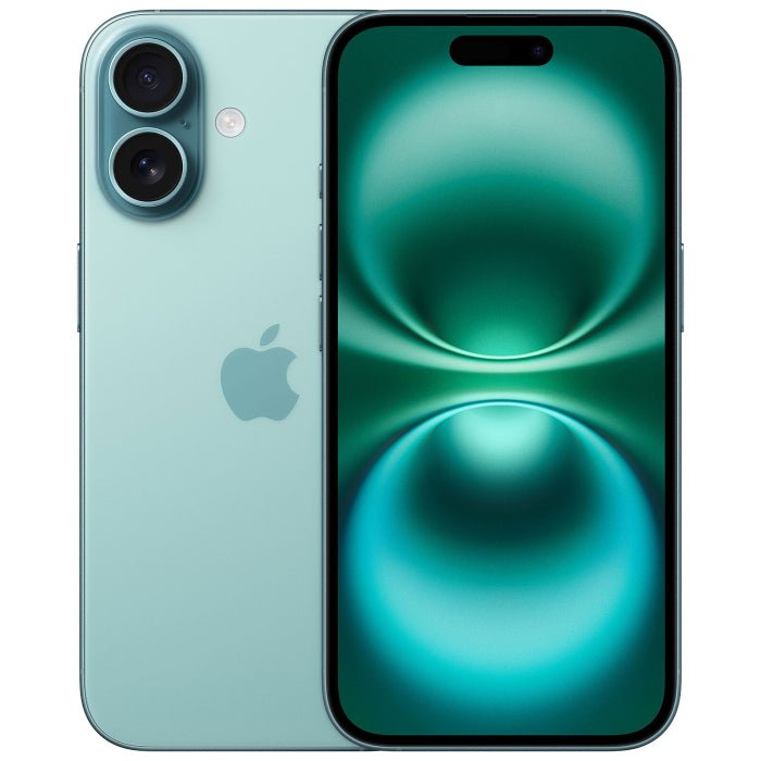 Refurbished iPhone 16 Plus with 128GB storage, unlocked, showing the front display with home button and sleek design.