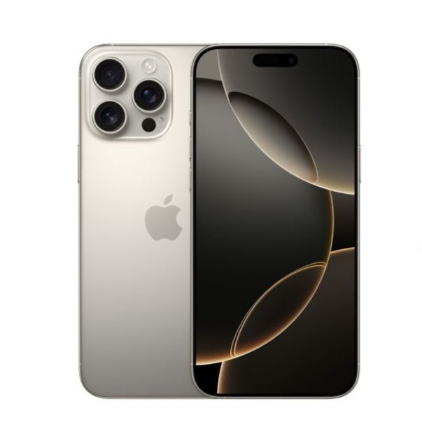 Refurbished iPhone 16 Pro Max with 512GB storage, unlocked, from RefurbPhone, showing front and back views of the mobile phone.