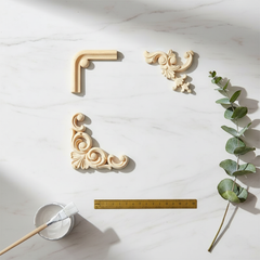Premium Wooden Corner Appliques for Furniture & Wall Decor