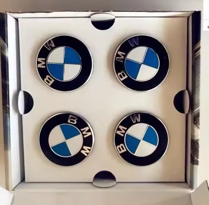 4PCS 56/68mm Floating Wheel Centre Caps for BMW 50th Anniversary – Fit E39 E46 E60 F10 F30 G20 X3 X5
