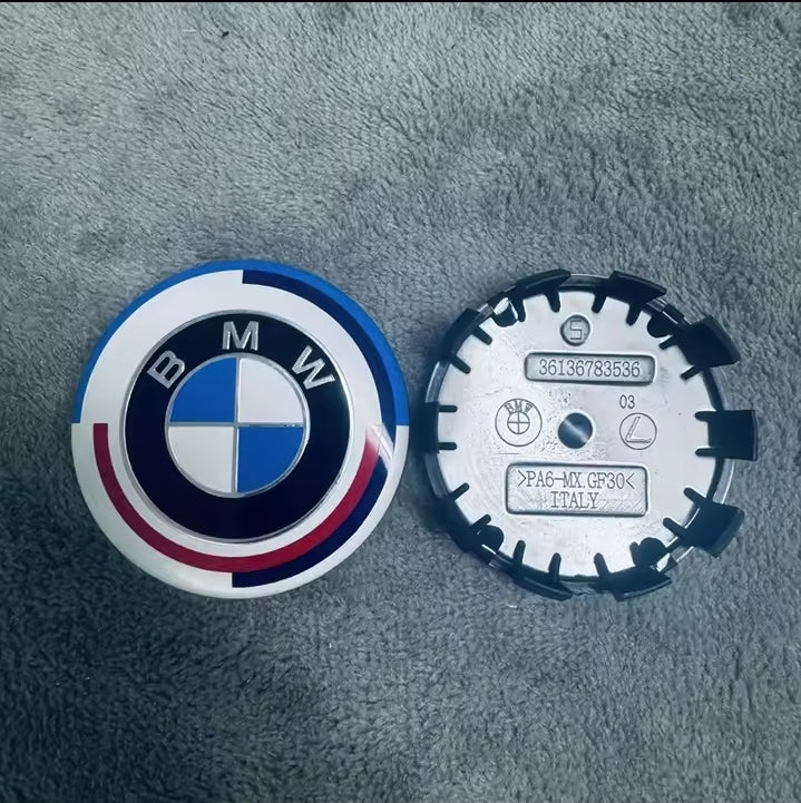 BMW Group 4-piece wheel centre hub caps for E87 M Performance, E36, E46, E60, E90, F30, F20, and M3 models, Eliteridegear brand