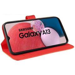 Samsung Galaxy A12 5G leather book flip case with wallet design, rose gold color, featuring card slots and protective cover.