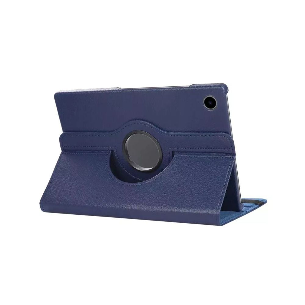 Blue Samsung Galaxy Tab A9 / A11 Book Flip Case with leather wallet design, featuring a secure cover and card slots.
