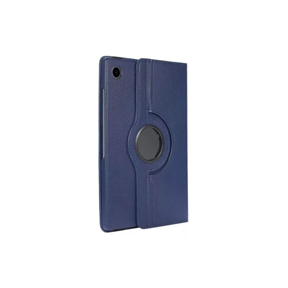 Blue Samsung Galaxy Tab A9 / A11 Book Flip Case with leather wallet design, featuring a protective cover and card slots.