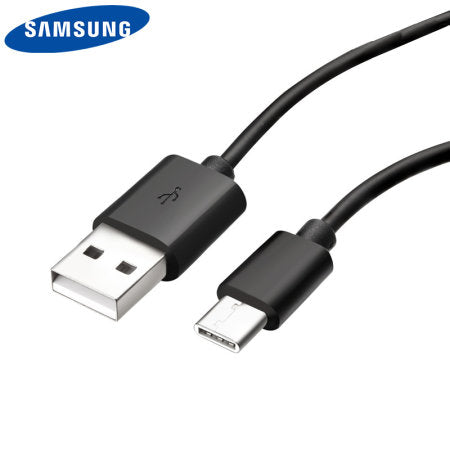 Samsung Genuine charging and data cable, USB-C type, with a durable design, suitable for fast data transfer and device charging.