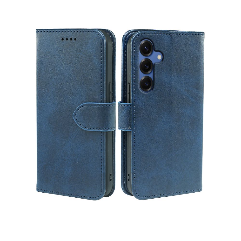 Samsung Galaxy S26 Series leather flip book case by Phone Base featuring a wallet-style design and protective cover.