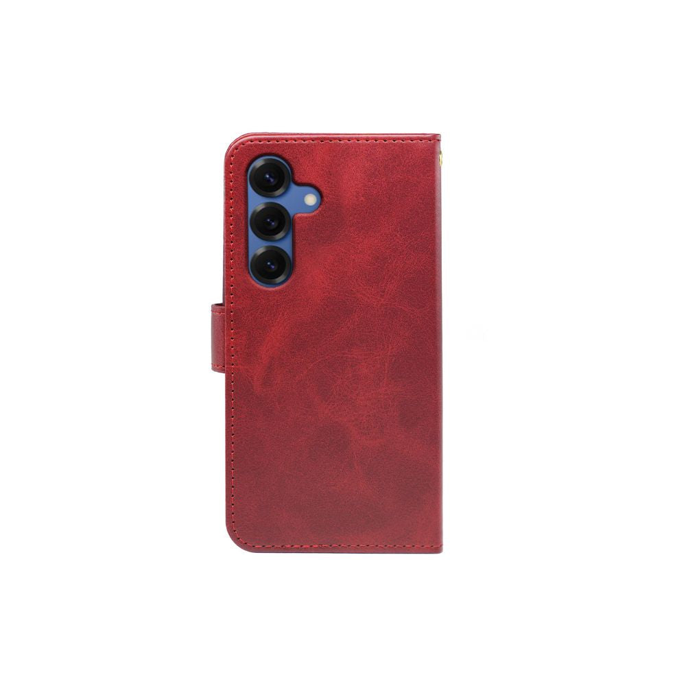 Samsung Galaxy S24 Series Book Flip Case by Phone Base with leather wallet design, showing the front cover and card slots.