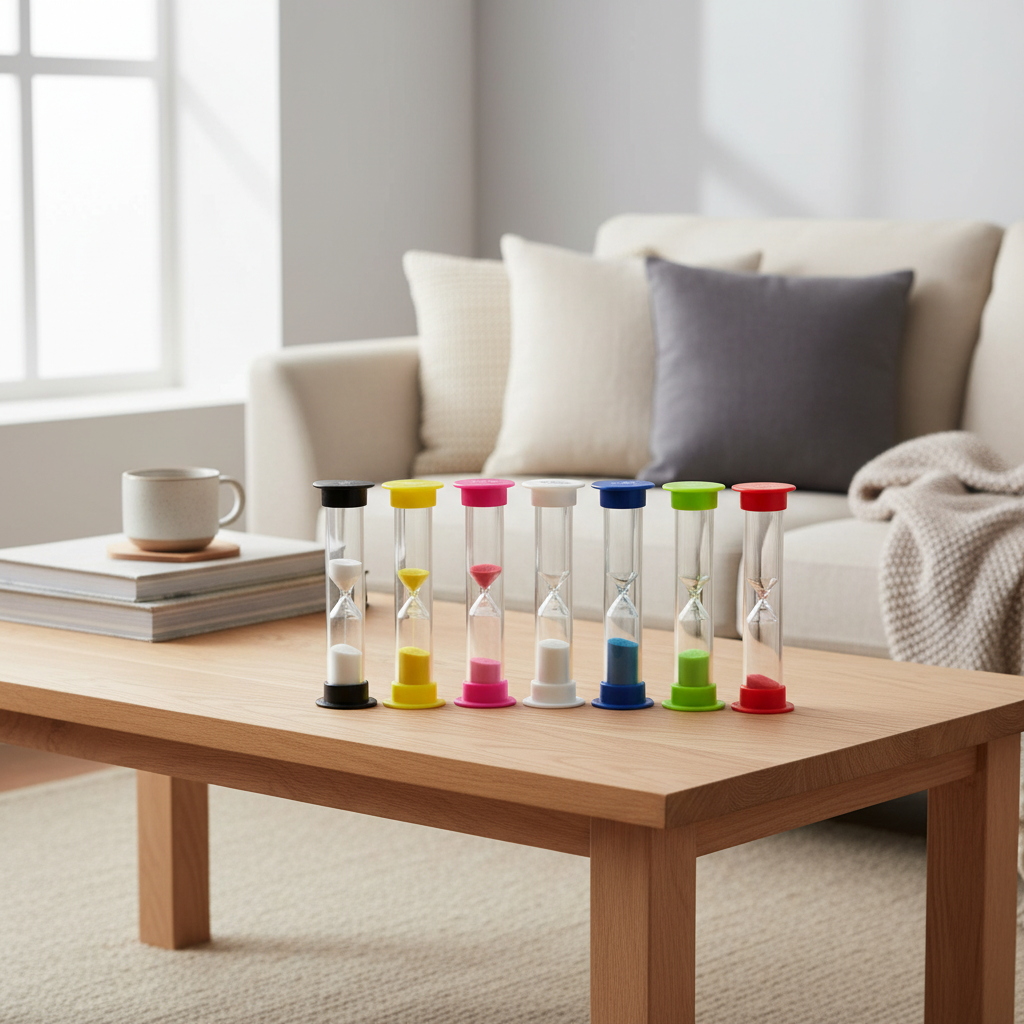 Plastic Sand Timer Hourglass – 30s, 1, 2, 3, 5 & 10 Minute Sand Clock for Home, Office & Games