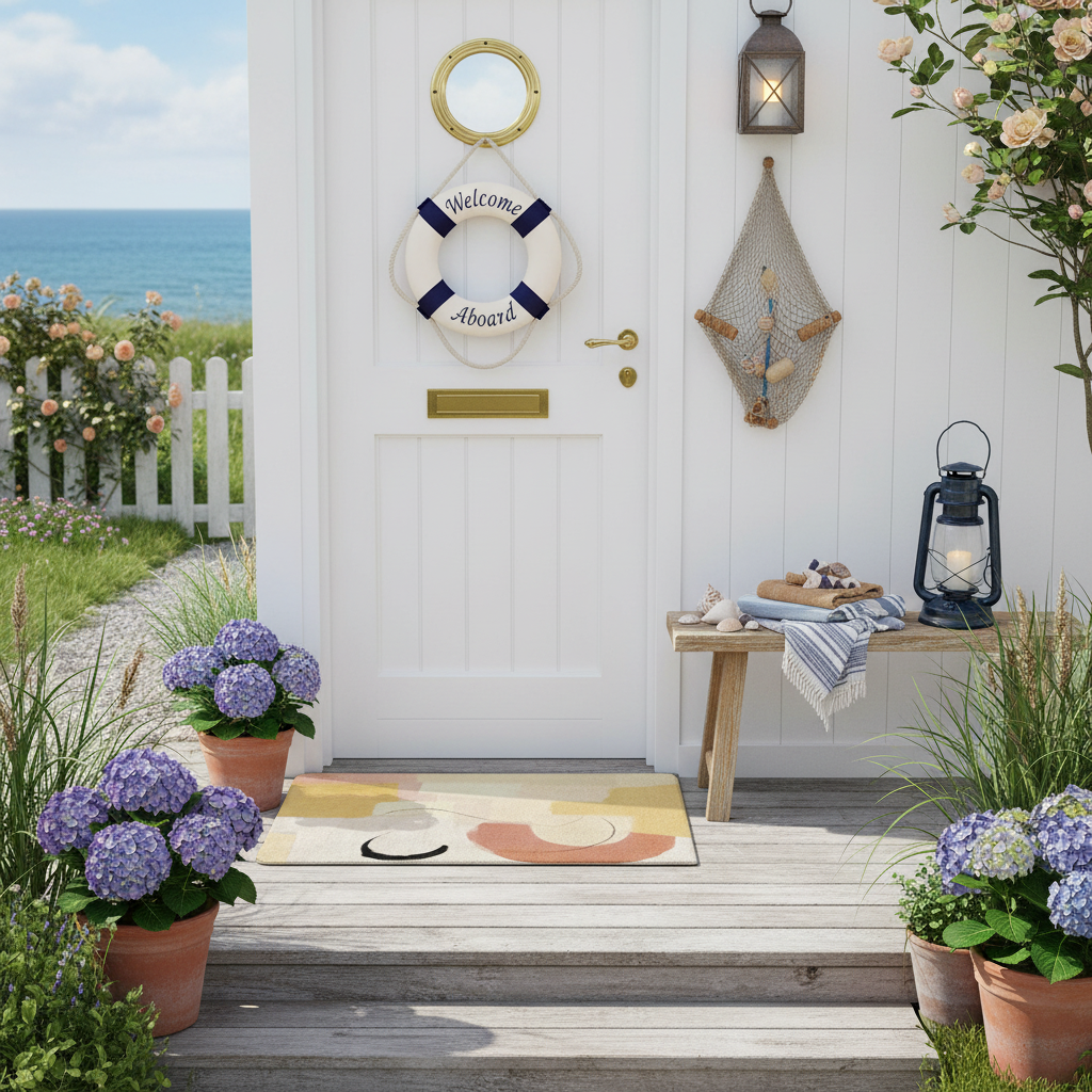 Abstract Door Mat – Non-Slip & Absorbent for Home