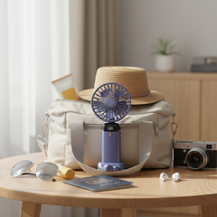USB Foldable Mini Fan – 5-Speed Travel Neck Fan