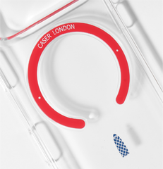Slim Clear iPhone 17 Pro Max Case with Red MagSafe Ring - Gherkin Icon | The Iconic Slim
