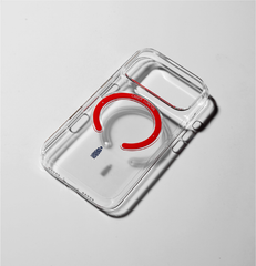 Slim Clear iPhone 17 Pro Case with Red MagSafe Ring - Gherkin Icon | The Iconic Slim