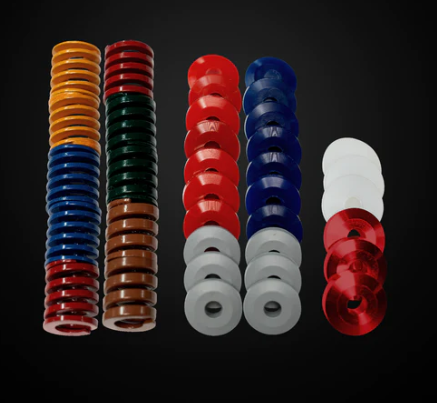 Simagic P1000 rubber pads and springs kit for brake feel tuning on Trak Racer UK pedals, compatible with standard and hydraulic pedals.