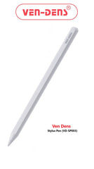 Phone Base VD-SP003 stylus pen for iPad with palm rejection and USB-C fast charge, shown resting on a tablet screen.