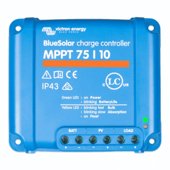 Victron Bluesolar Mppt 75/10 10a Solar Charge Controller For Solar Panels Up To 145w (12v) / 290w (24v) Up To 75v