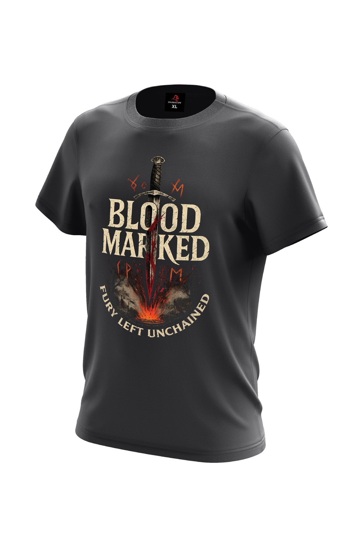 XAPE Fury Left Unchained Tee - Charcoal